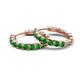 4 - Anna 2.86 ctw Green Garnet (3.50 mm) Hoop Earrings 