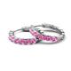 4 - Anna 2.72 ctw Pink Sapphire (3.50 mm) Hoop Earrings 