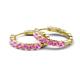 4 - Anna 2.72 ctw Pink Sapphire (3.50 mm) Hoop Earrings 