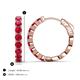 3 - Anna 2.72 ctw Ruby (3.50 mm) Hoop Earrings 