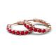 4 - Anna 2.72 ctw Ruby (3.50 mm) Hoop Earrings 