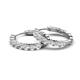 4 - Anna 2.40 ctw Natural Diamonds (3.50 mm) Hoop Earrings 