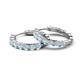 4 - Anna 2.40 ctw Aquamarine (3.50 mm) Hoop Earrings 