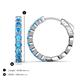 3 - Anna 2.24 ctw Blue Topaz (3.50 mm) Hoop Earrings 
