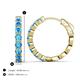 3 - Anna 2.24 ctw Blue Topaz (3.50 mm) Hoop Earrings 