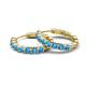 4 - Anna 2.24 ctw Blue Topaz (3.50 mm) Hoop Earrings 