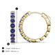 3 - Anna 2.40 ctw Iolite (3.50 mm) Hoop Earrings 
