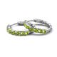 4 - Anna 2.86 ctw Peridot (3.50 mm) Hoop Earrings 