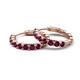 4 - Anna 2.86 ctw Rhodolite Garnet (3.50 mm) Hoop Earrings 