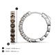 3 - Anna 2.56 ctw Smoky Quartz (3.50 mm) Hoop Earrings 