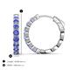 3 - Anna 2.56 ctw Tanzanite (3.50 mm) Hoop Earrings 