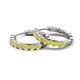 4 - Anna 3.20 ctw Created Yellow Diamond (3.50 mm) Hoop Earrings 