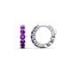 1 - Anika 0.80 ctw Amethyst (3.00 mm) Huggie Earrings 