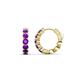 1 - Anika 0.80 ctw Amethyst (3.00 mm) Huggie Earrings 