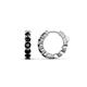 1 - Anika 1.10 ctw Black Diamond (3.00 mm) Huggie Earrings 
