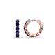1 - Anika 1.20 ctw Blue Sapphire (3.00 mm) Huggie Earrings 