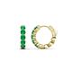 1 - Anika 1.00 ctw Emerald (3.00 mm) Huggie Earrings 