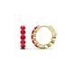 1 - Anika 1.00 ctw Ruby (3.00 mm) Huggie Earrings 