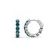 1 - Anika 1.10 ctw London Blue Topaz (3.00 mm) Huggie Earrings 
