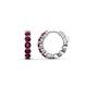 1 - Anika 1.16 ctw Rhodolite Garnet (3.00 mm) Huggie Earrings 