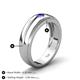 4 - Mateo 0.16 ct (3.50 mm) Round Tanzanite Bezel Set Solitaire Men Wedding Ring 