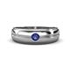 1 - Mateo 0.15 ct (3.50 mm) Round Iolite Bezel Set Solitaire Men Wedding Ring 