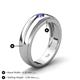 4 - Mateo 0.15 ct (3.50 mm) Round Iolite Bezel Set Solitaire Men Wedding Ring 