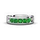 1 - Irvin 0.89 ctw Green Garnet 5 stone Comfort Fit Men Wedding Band (6 mm) 