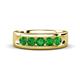 1 - Irvin 0.89 ctw Green Garnet 5 stone Comfort Fit Men Wedding Band (6 mm) 