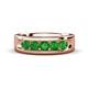 1 - Irvin 0.89 ctw Green Garnet 5 stone Comfort Fit Men Wedding Band (6 mm) 