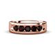 1 - Irvin 0.89 ctw Red Garnet 5 stone Comfort Fit Men Wedding Band (6 mm) 