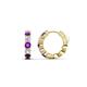 1 - Anika 0.88 ctw Amethyst and Lab Grown Diamonds (3.00 mm) Huggie Earrings 