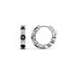 1 - Anika 1.06 ctw Black Diamond and Lab Grown Diamonds (3.00 mm) Huggie Earrings 
