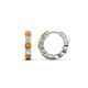 1 - Anika 0.88 ctw Citrine and Lab Grown Diamonds (3.00 mm) Huggie Earrings 
