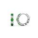 1 - Anika 1.09 ctw Green Garnet and Lab Grown Diamonds (3.00 mm) Huggie Earrings 