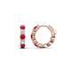 1 - Anika 1.00 ctw Ruby and Lab Grown Diamonds (3.00 mm) Huggie Earrings 