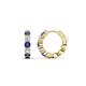 1 - Anika 0.88 ctw Iolite and Lab Grown Diamonds (3.00 mm) Huggie Earrings 