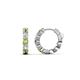 1 - Anika 1.09 ctw Peridot and Lab Grown Diamonds (3.00 mm) Huggie Earrings 