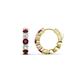 1 - Anika 1.10 ctw Rhodolite Garnet and Lab Grown Diamonds (3.00 mm) Huggie Earrings 