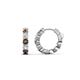 1 - Anika 1.00 ctw Smoky Quartz and Lab Grown Diamonds (3.00 mm) Huggie Earrings 