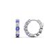 1 - Anika 0.94 ctw Tanzanite and Lab Grown Diamonds (3.00 mm) Huggie Earrings 