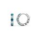 1 - Anika 1.06 ctw Lab Grown Blue and White Diamonds (3.00 mm) Huggie Earrings 