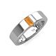 3 - Carter 0.25 ct Baguette Shape Citrine Men Wedding Band (5 mm) 