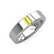 3 - Carter 0.30 ct Baguette Shape Peridot Men Wedding Band (5 mm) 