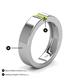 4 - Carter 0.30 ct Baguette Shape Peridot Men Wedding Band (5 mm) 