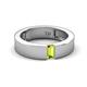 5 - Carter 0.30 ct Baguette Shape Peridot Men Wedding Band (5 mm) 
