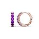 1 - Anika 1.50 ctw Amethyst (3.50 mm) Huggie Earrings 