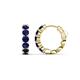 1 - Anika 1.70 ctw Blue Sapphire (3.50 mm) Huggie Earrings 