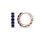 1 - Anika 1.70 ctw Blue Sapphire (3.50 mm) Huggie Earrings 