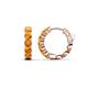 1 - Anika 1.50 ctw Citrine (3.50 mm) Huggie Earrings 